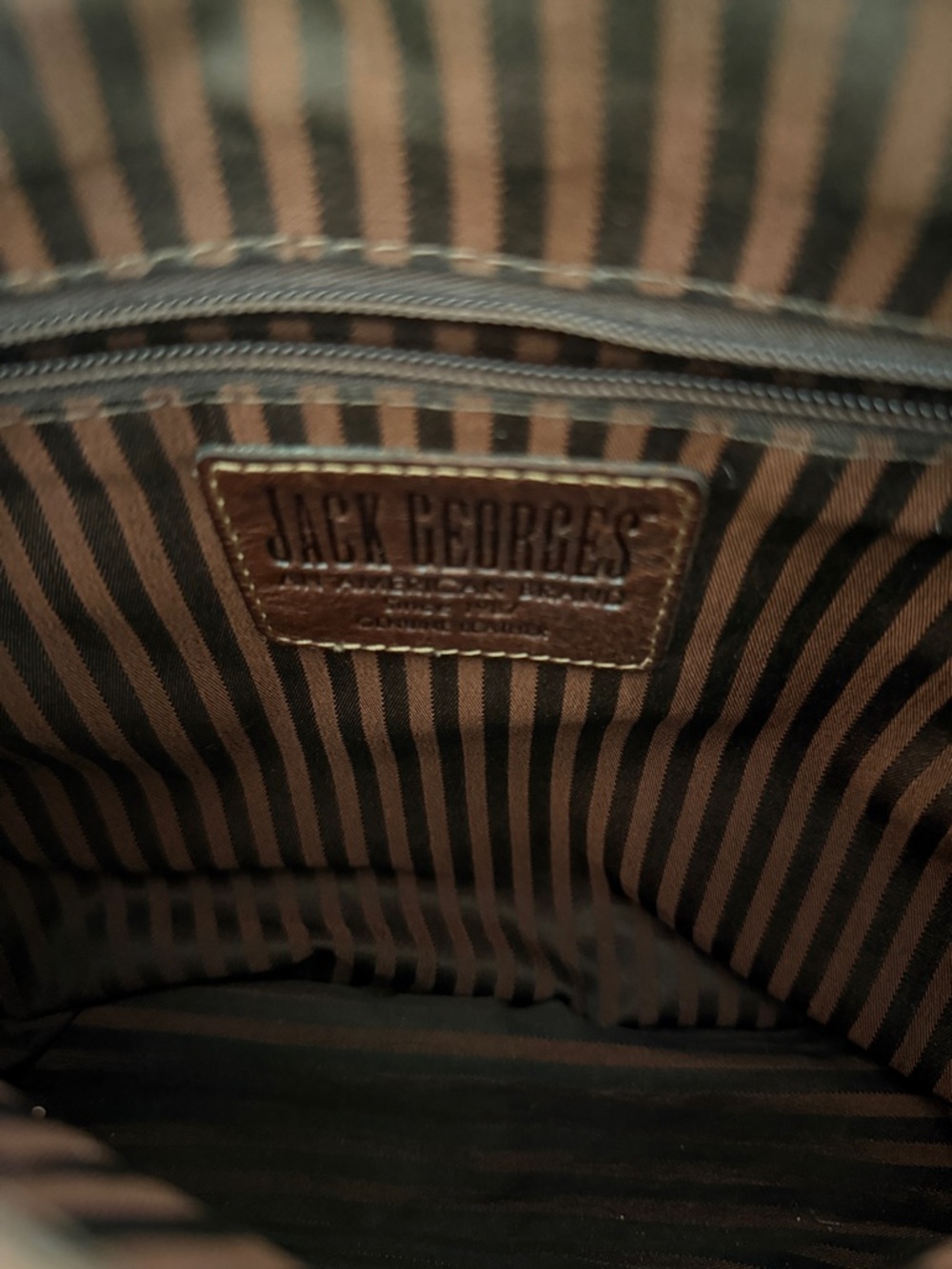 Jack Georges Voyager Horseshoe Crossbody Bag, Hand Stained Leather - Picture 3 of 13